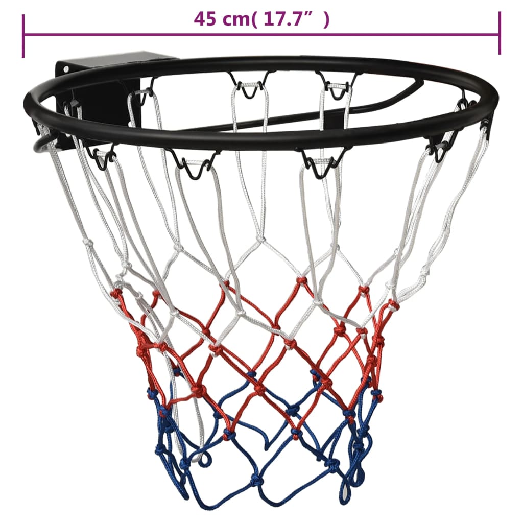 Basketbalring 45 cm staal zwart is nu te koop bij PeponiXL, paradijselijk wonen!