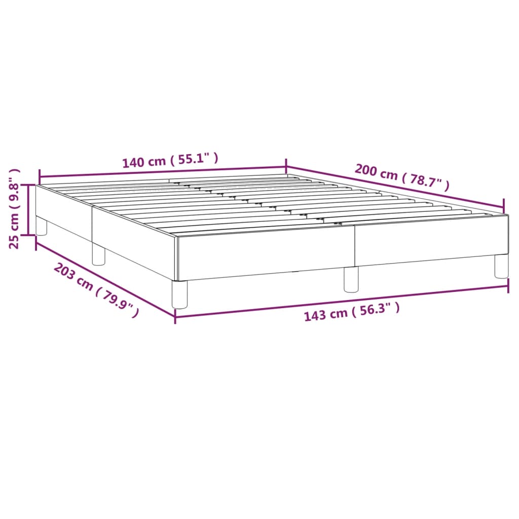 Bedframe zonder matras stof donkerbruin 140x200 cm is nu te koop bij PeponiXL, paradijselijk wonen!