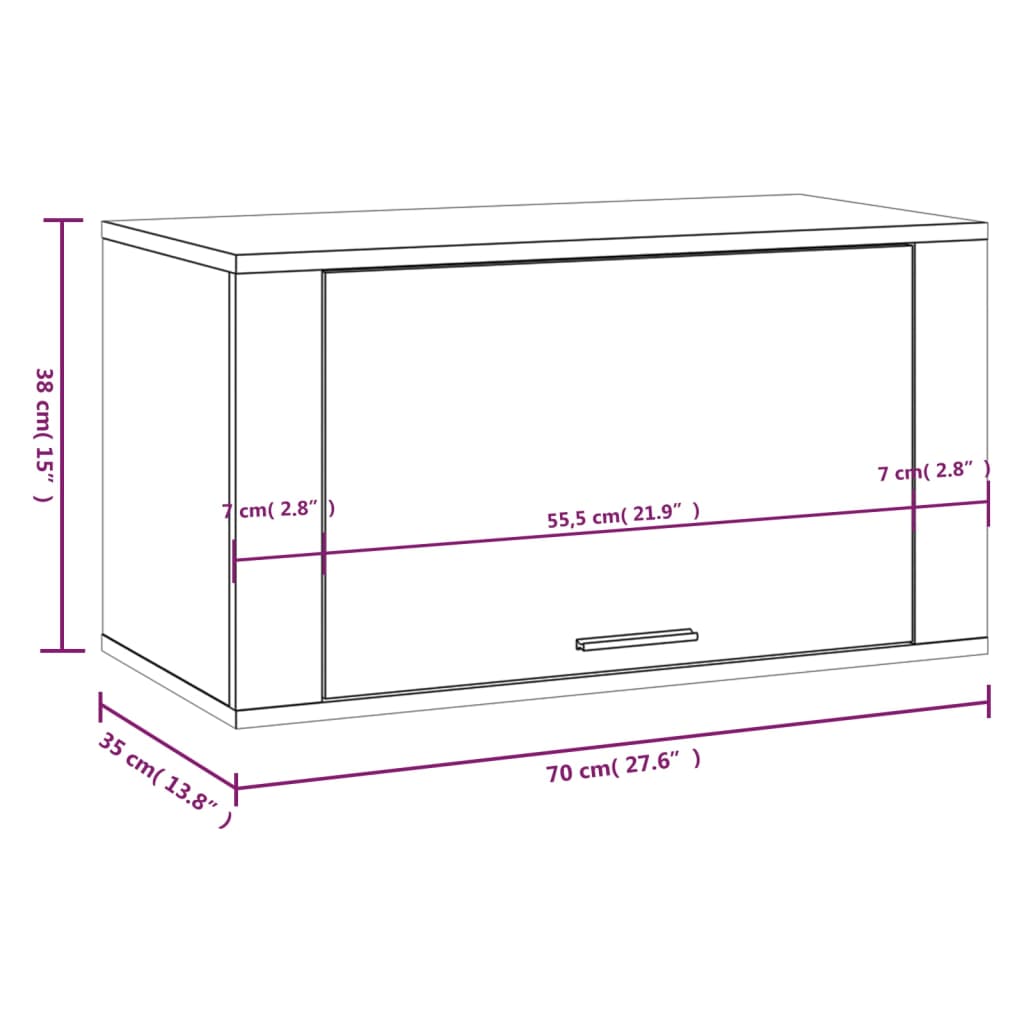 Wandschoenenkast 70x35x38 cm bewerkt hout zwart is nu te koop bij PeponiXL, paradijselijk wonen!
