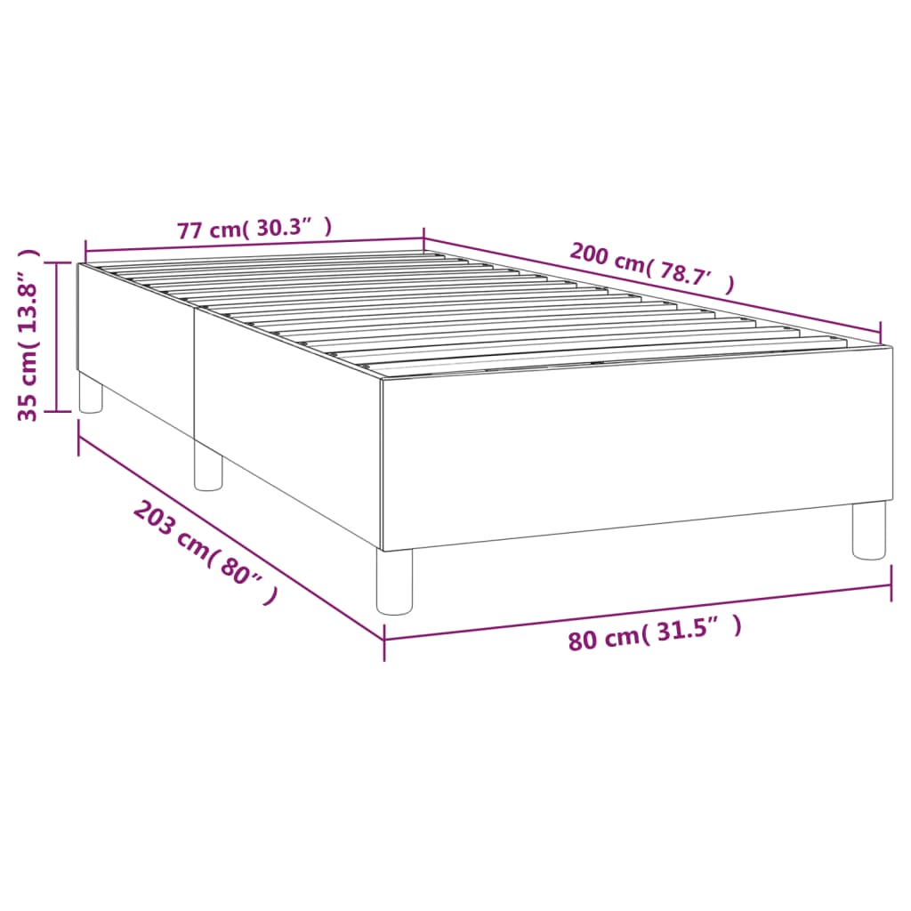 Boxspring bed 80x200 cm stof donkergrijs is nu te koop bij PeponiXL, paradijselijk wonen!