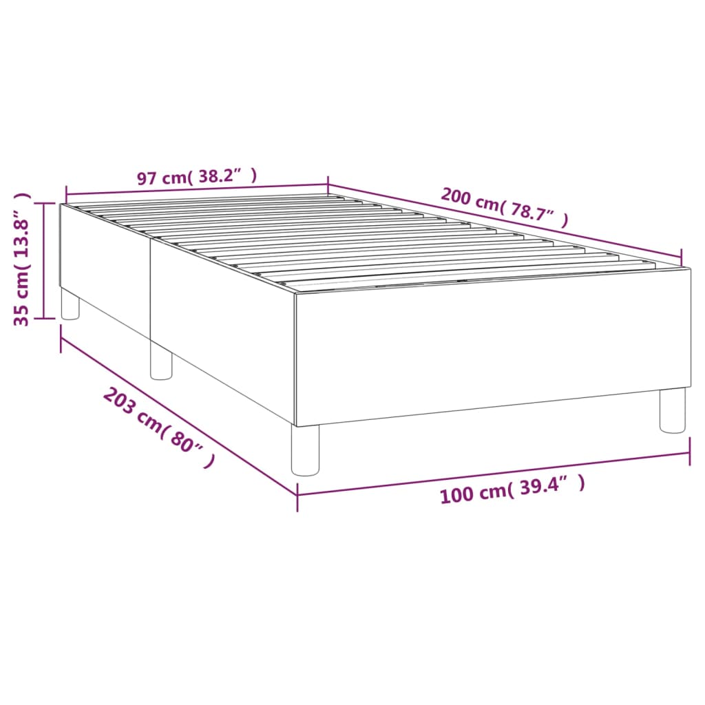 Boxspring bed 100x200 cm stof taupe is nu te koop bij PeponiXL, paradijselijk wonen!