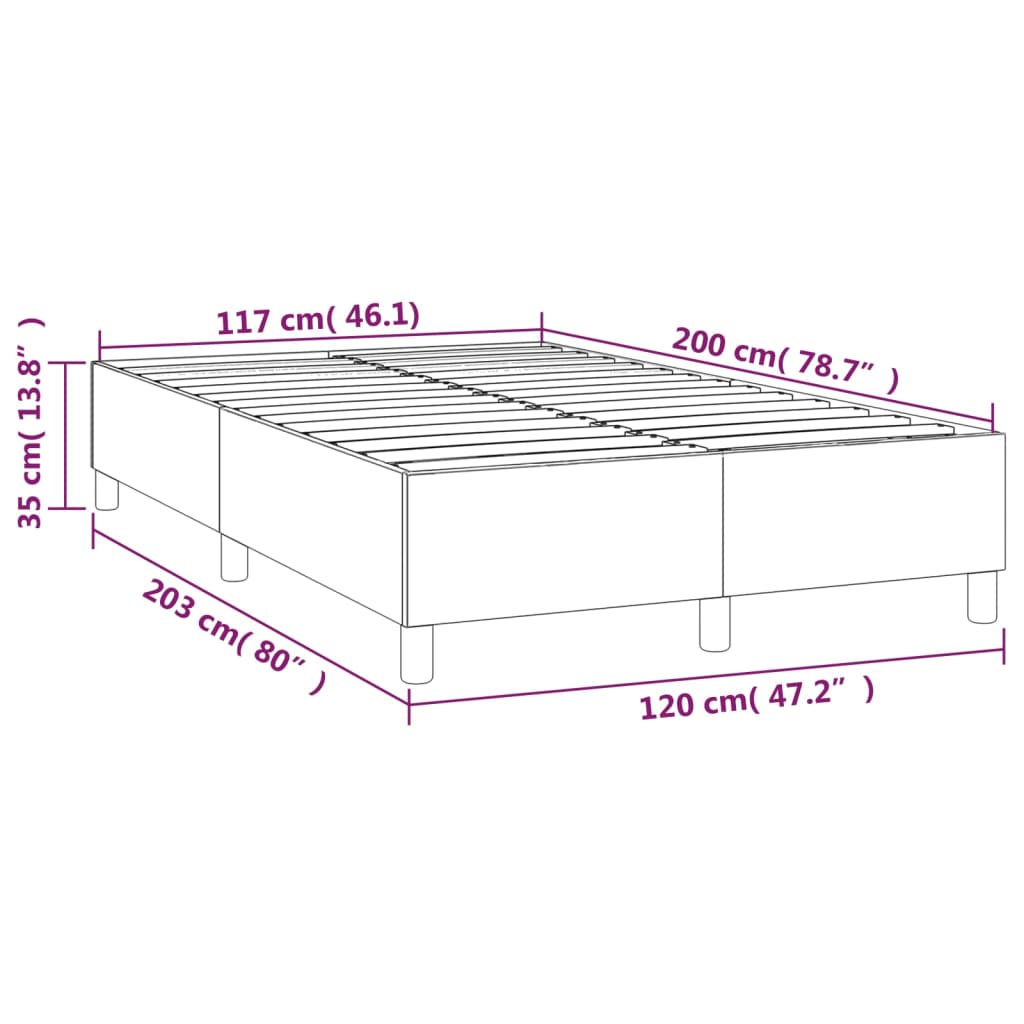 Boxspring bed 120x200 cm fluweel donkergrijs is nu te koop bij PeponiXL, paradijselijk wonen!