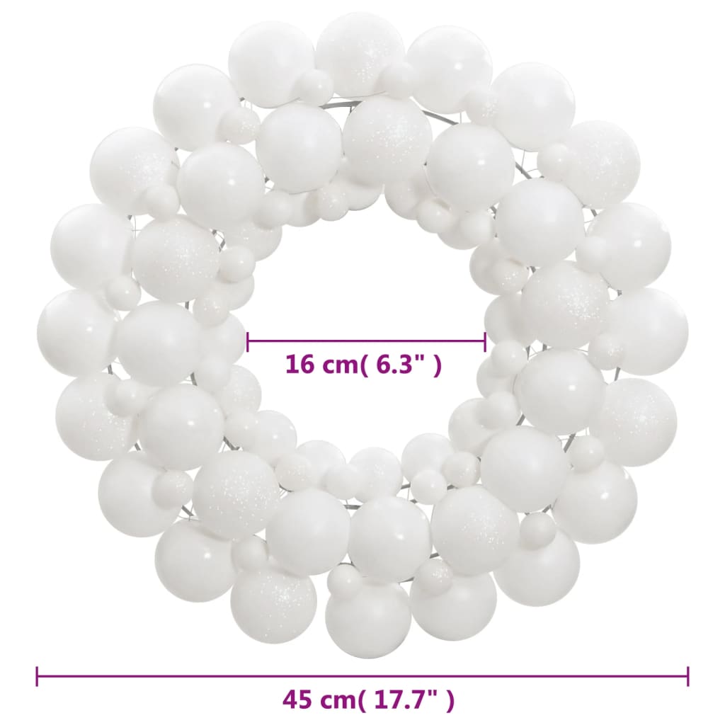 Kerstkrans 45 cm polystyreen wit is nu te koop bij PeponiXL, paradijselijk wonen!