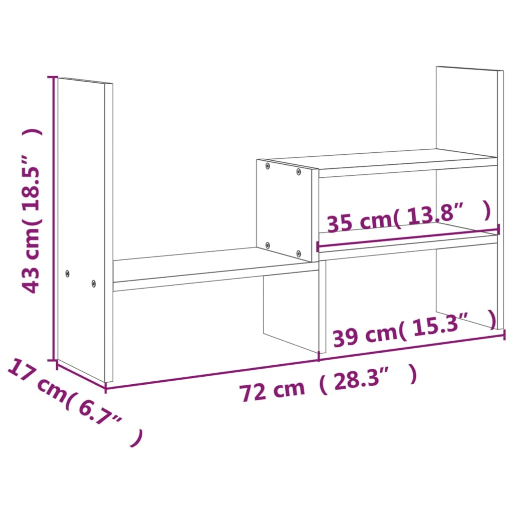 Monitorstandaard (39-72)x17x43 cm massief grenenhout wit is nu te koop bij PeponiXL, paradijselijk wonen!
