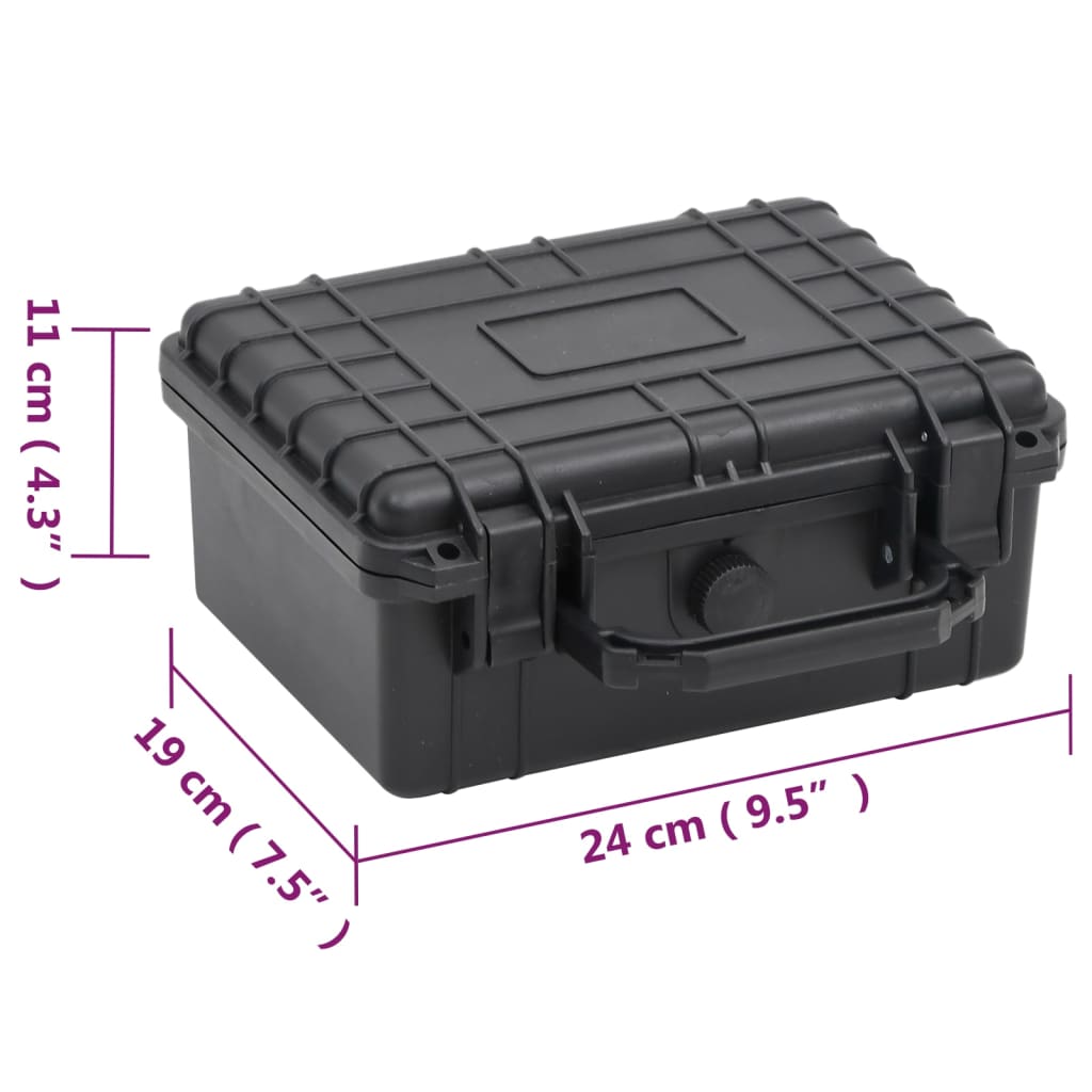 Flightcase draagbaar 24x19x11 cm PP zwart is nu te koop bij PeponiXL, paradijselijk wonen!