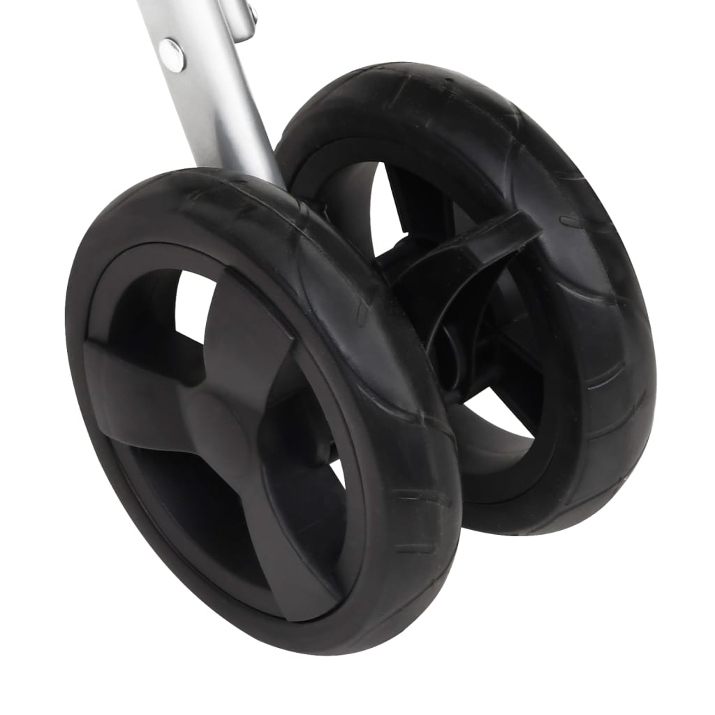 Hondenwagen inklapbaar 100x49x96 cm linnenstof grijs is nu te koop bij PeponiXL, paradijselijk wonen!