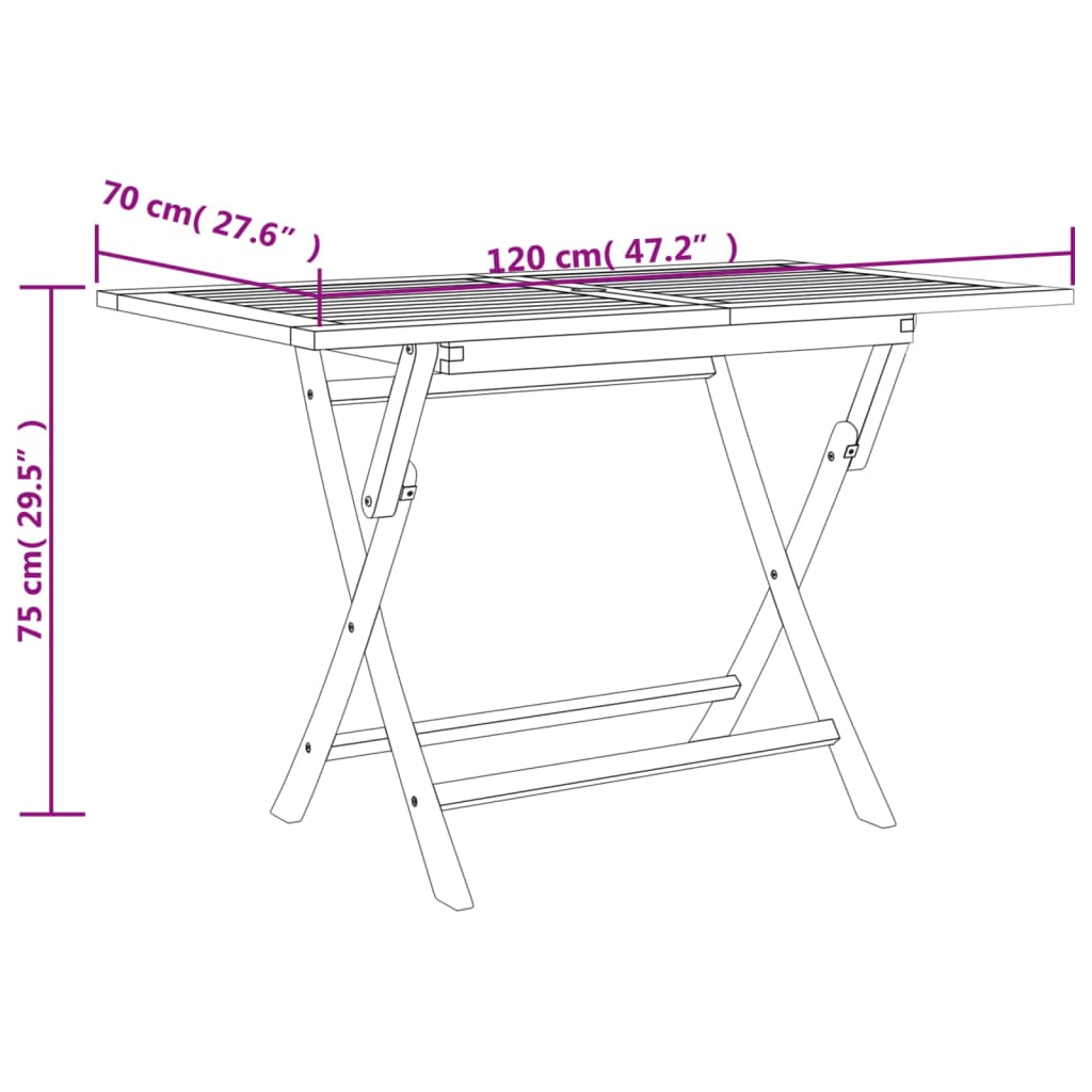 Tuintafel inklapbaar 120x70x75 cm massief teakhout grijs is nu te koop bij PeponiXL, paradijselijk wonen!