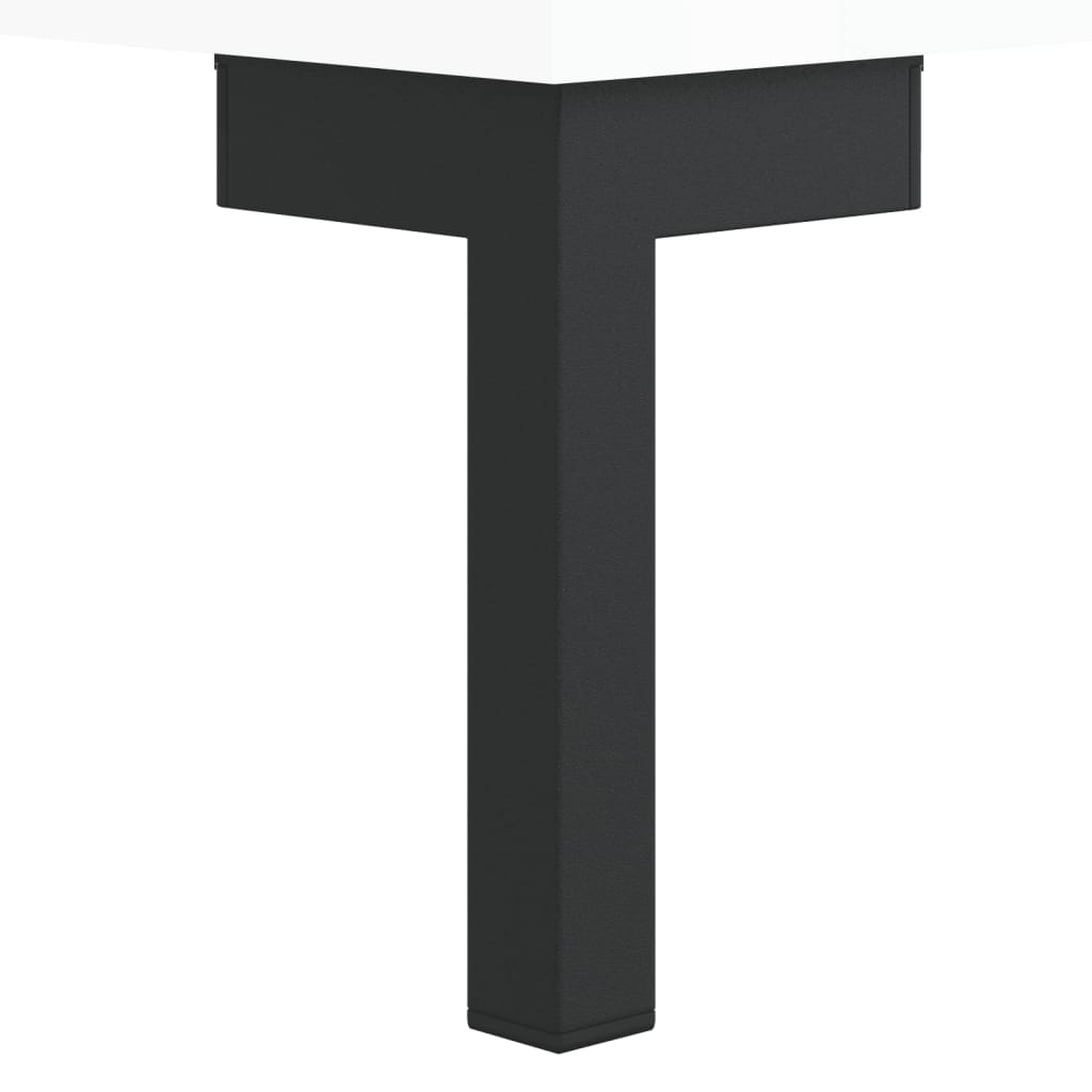 Nachtkastjes 2 st 40x35x47,5 cm bewerkt hout hoogglans wit is nu te koop bij PeponiXL, paradijselijk wonen!