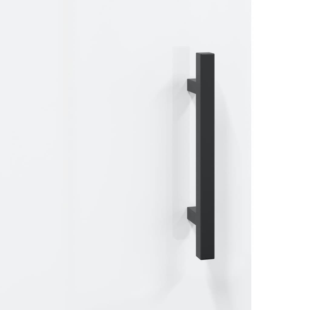 Nachtkastjes 2 st 40x40x50 cm bewerkt hout hoogglans wit is nu te koop bij PeponiXL, paradijselijk wonen!