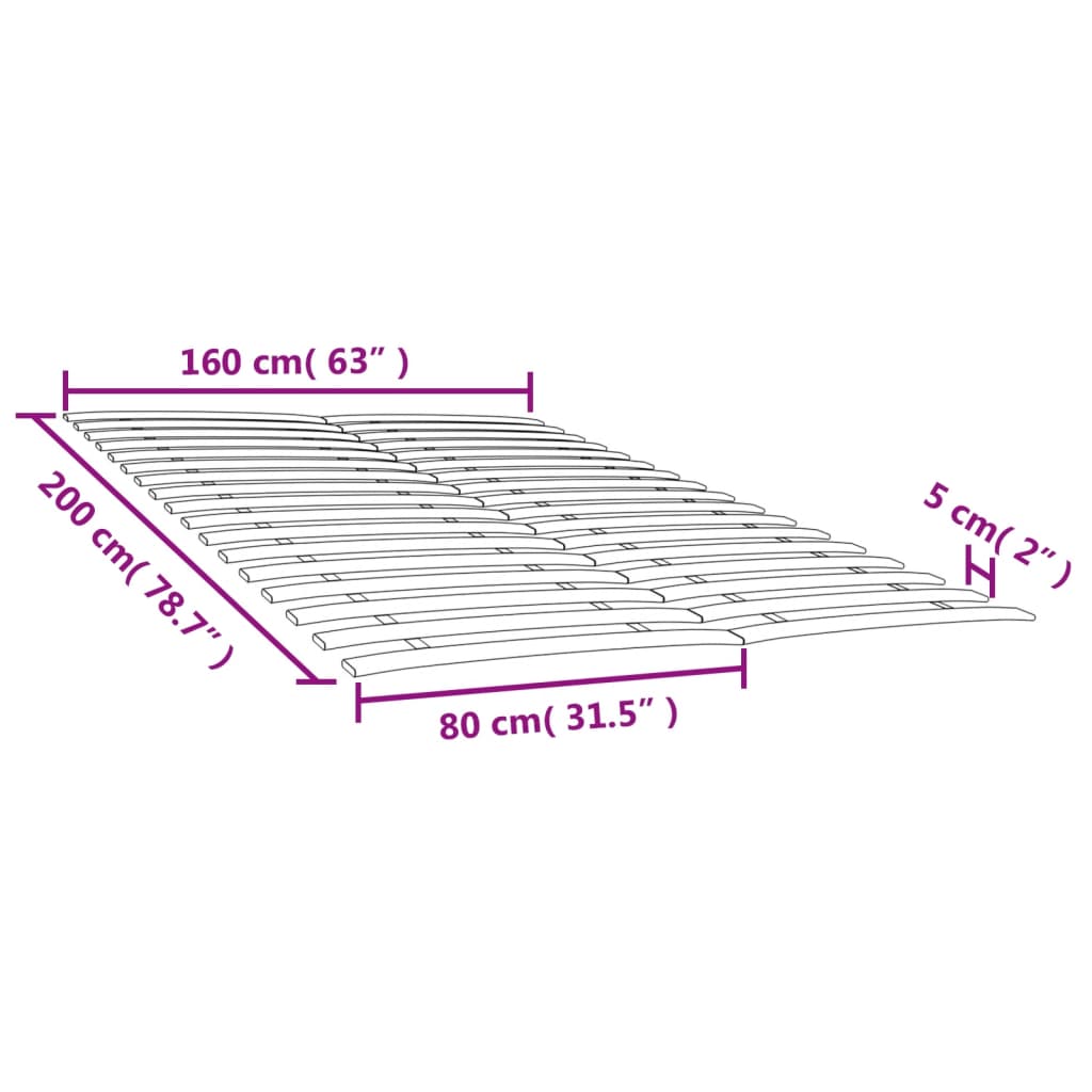 Bedlattenvervanging met 34 latten 2 stuks 80x200 cm is nu te koop bij PeponiXL, paradijselijk wonen!