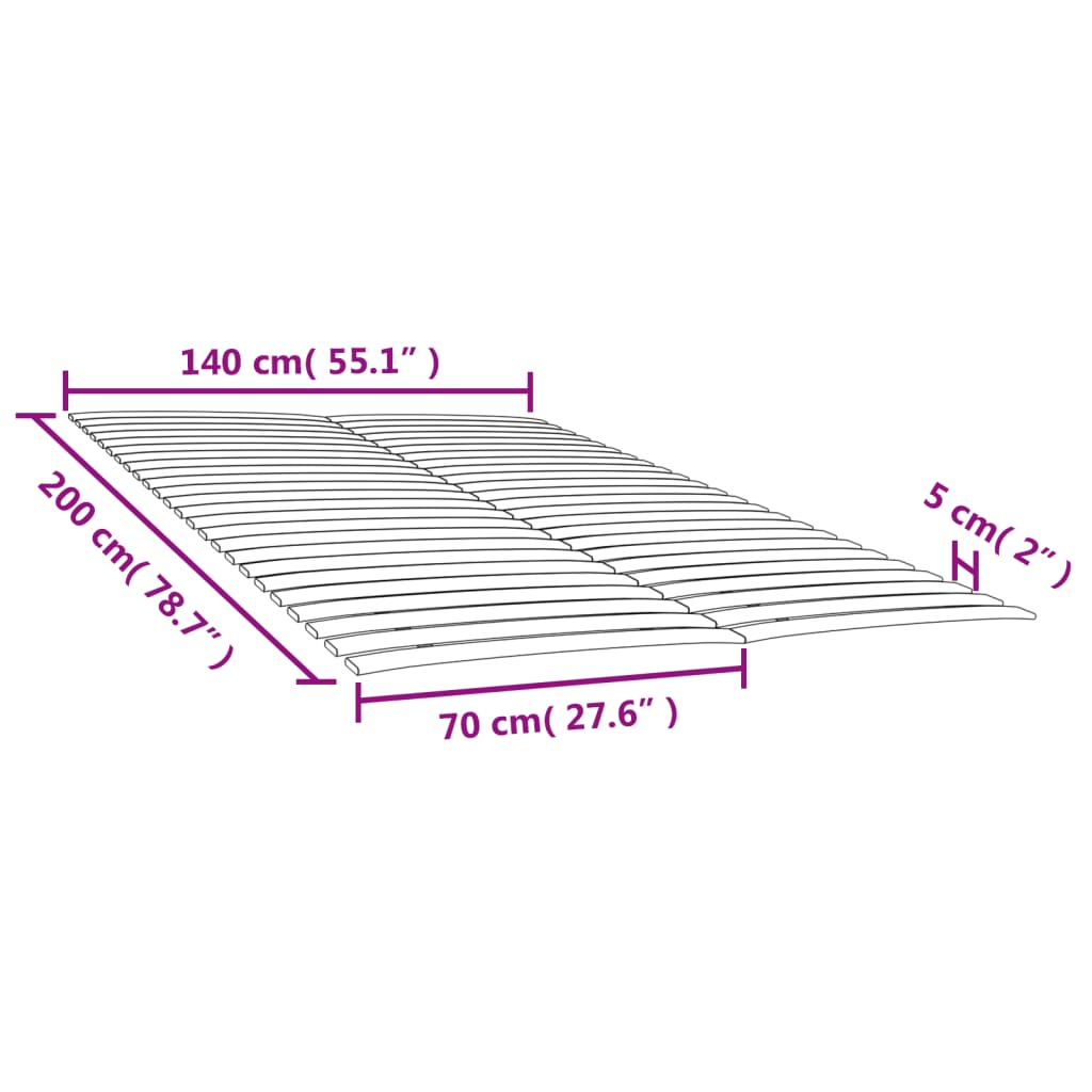 Lattenbodem met 48 latten 2 stuks 70x200 cm is nu te koop bij PeponiXL, paradijselijk wonen!
