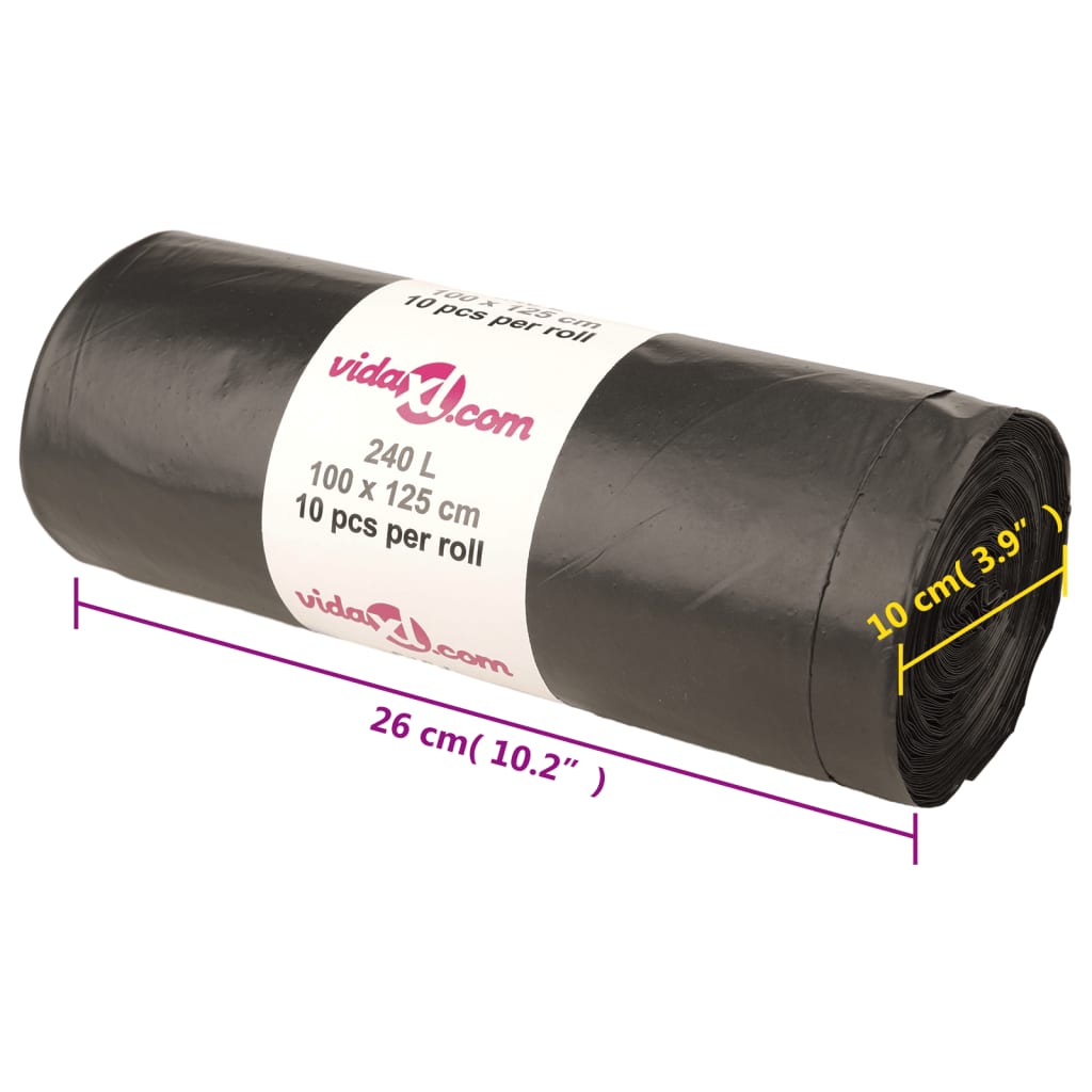 Vuilniszakken 150 st 240 l zwart is nu te koop bij PeponiXL, paradijselijk wonen!