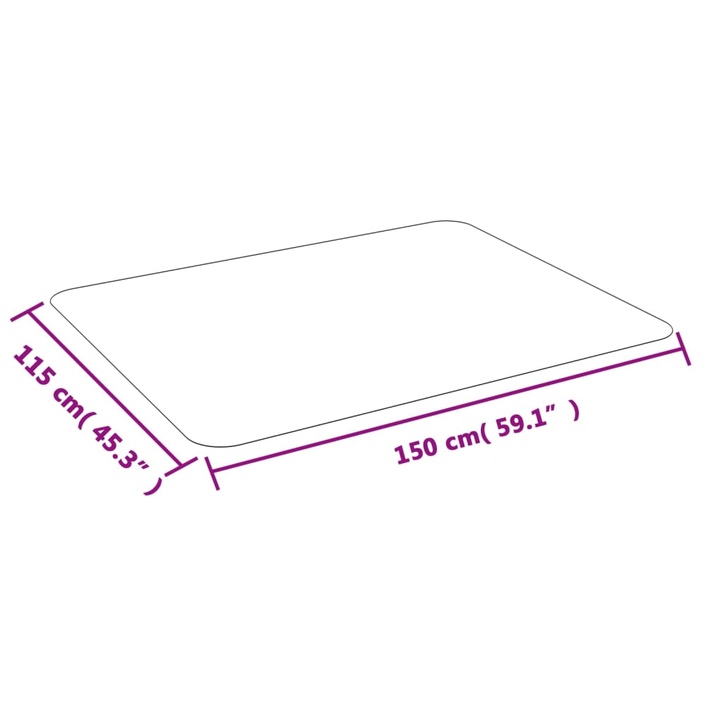 Vloermat voor laminaat of tapijt 150x115 cm PVC is nu te koop bij PeponiXL, paradijselijk wonen!