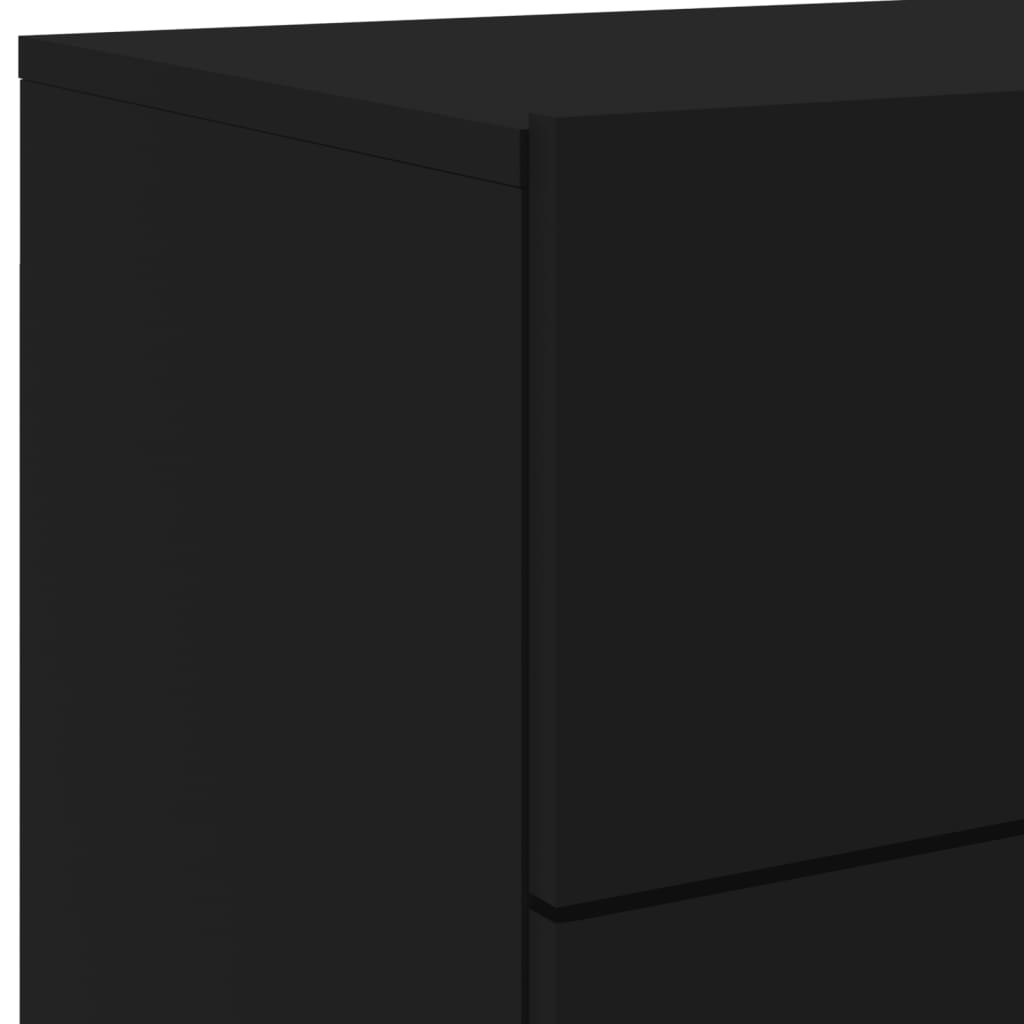 Nachtkastjes met LED's 2 st wandgemonteerd zwart is nu te koop bij PeponiXL, paradijselijk wonen!