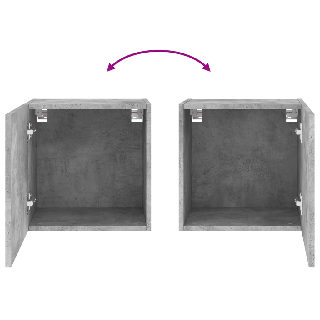 Tv-wandmeubels 2 st 40,5x30x40 cm bewerkt hout betongrijs is nu te koop bij PeponiXL, paradijselijk wonen!