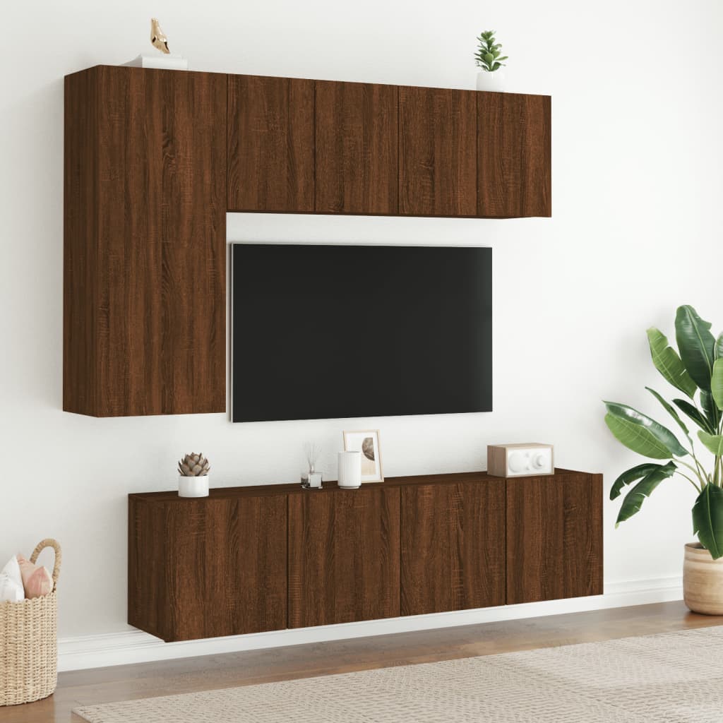 Tv-meubel wandgemonteerd 60x30x41 cm bruin eikenkleur is nu te koop bij PeponiXL, paradijselijk wonen!