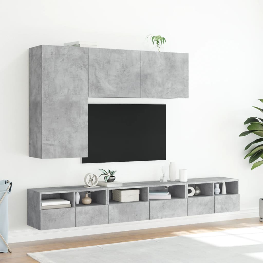 Tv-meubel wandgemonteerd 100x30x41 cm betongrijs is nu te koop bij PeponiXL, paradijselijk wonen!
