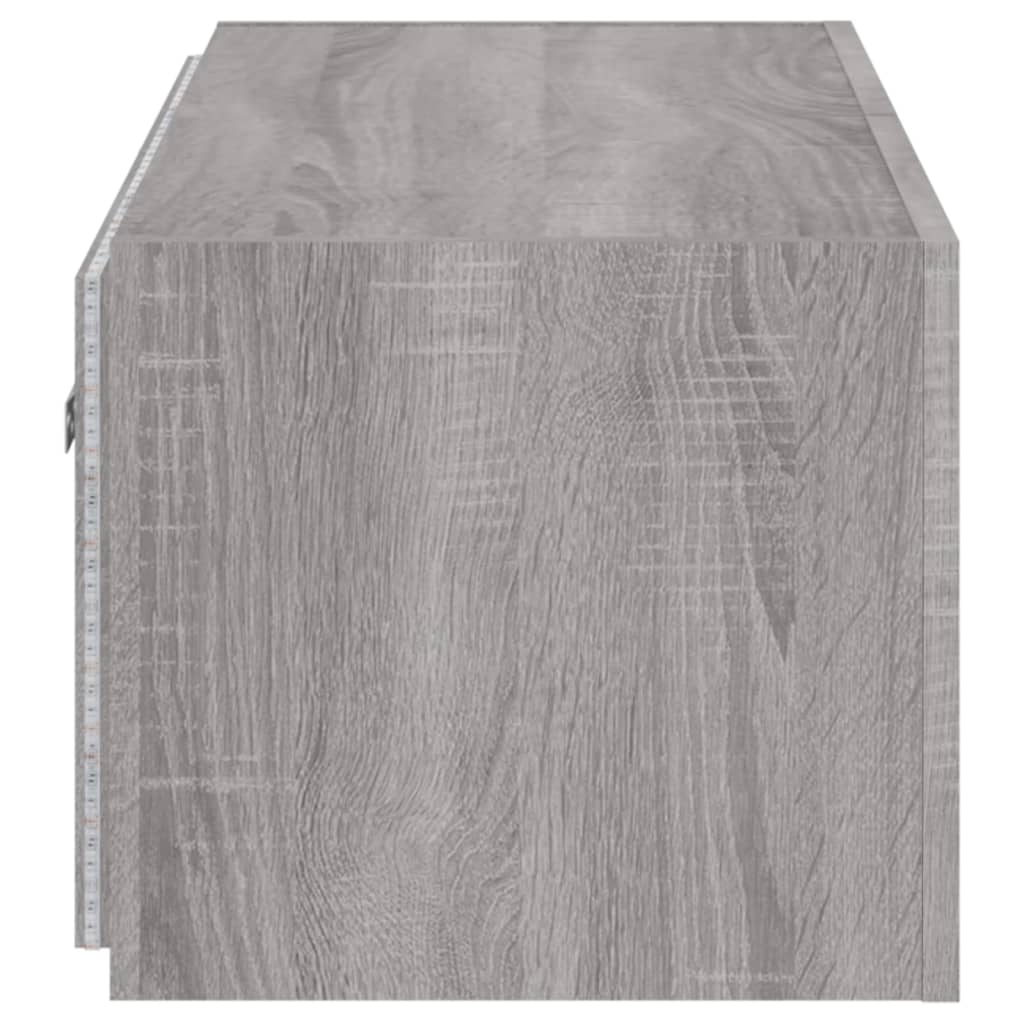 Tv-wandmeubel met LED-verlichting 100x35x31 cm grijs sonoma is nu te koop bij PeponiXL, paradijselijk wonen!