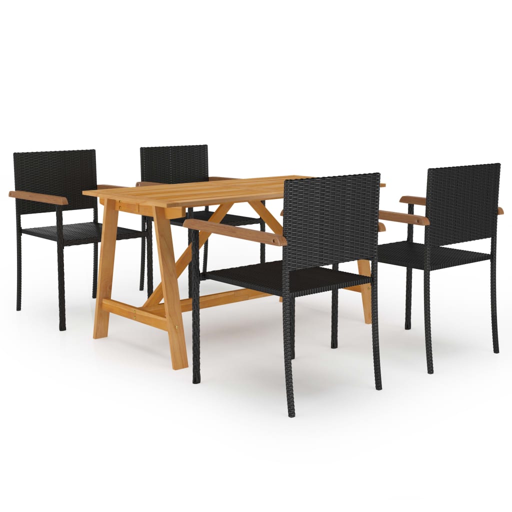 5-delige Tuinset zwart