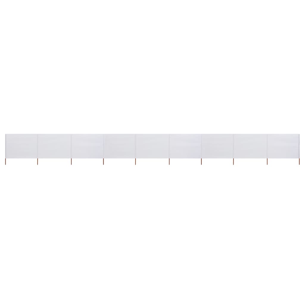 Windscherm 9-panelen 1200x120 cm stof zandwit