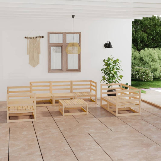 8-delige Loungeset massief grenenhout