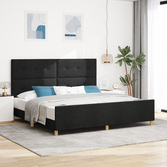 Bedframe Zwart 200x200 cm Stof