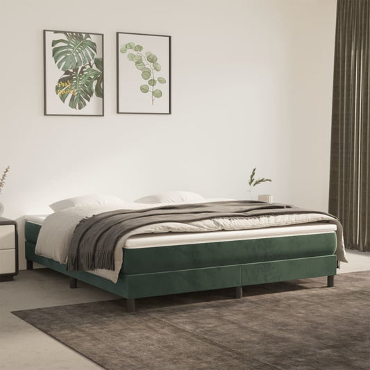 Bedframe zonder matras 180x200 cm fluweel donkergroen