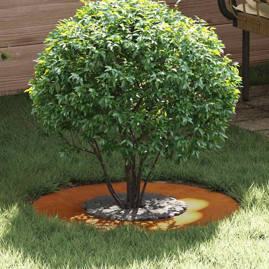 Platte Boomringen 5 pcs Bruin 30 / 60 cm Cortenstaal