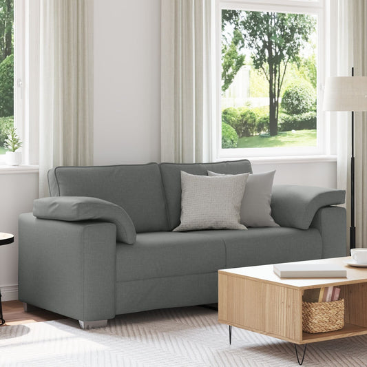 Love Seat Bank Donkergrijs 140 cm Stof