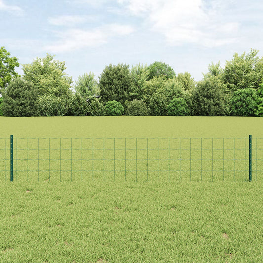 Euro omheining rol Set van 3 Groen PVC gecoat staal 50 x 0.4 m