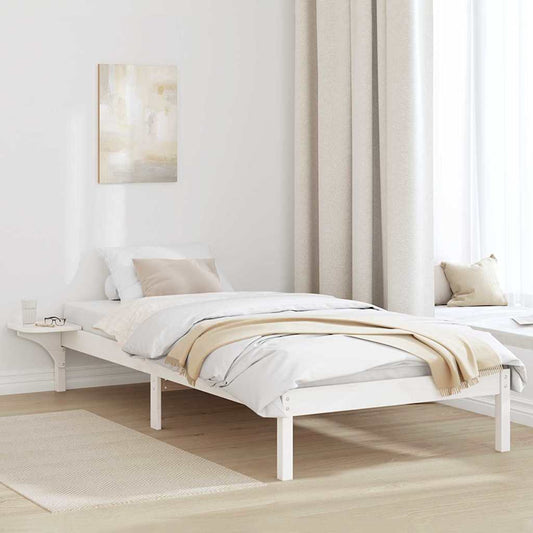 Bedframe met nachttafels Wit Wit