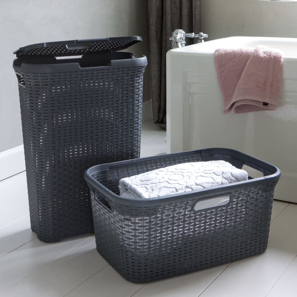 Curver Wasmand Style 45 L antracietkleurig is nu te koop bij PeponiXL, paradijselijk wonen!