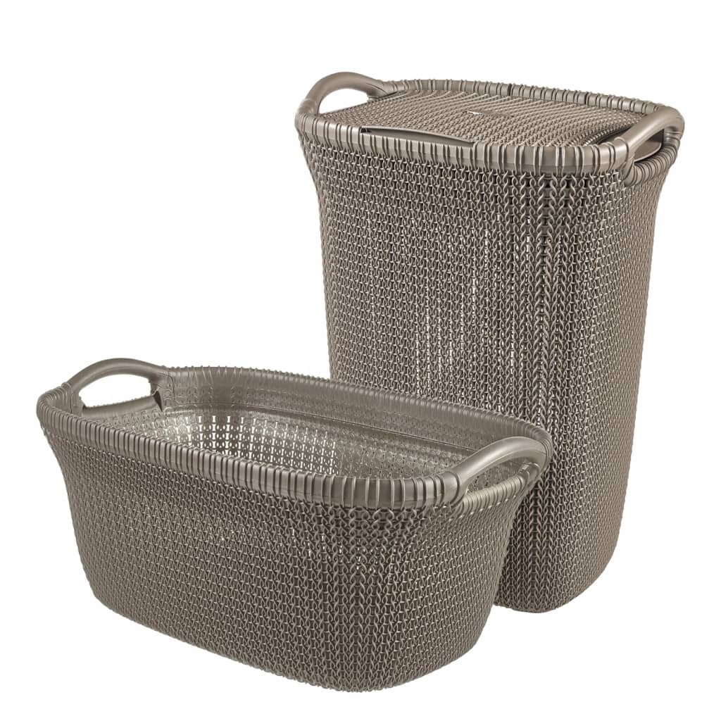 Curver Wasmand Knit 40 L metallic bruin is nu te koop bij PeponiXL, paradijselijk wonen!