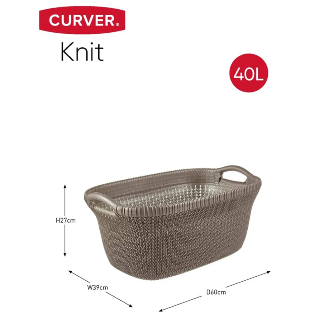 Curver Wasmand Knit 40 L metallic bruin is nu te koop bij PeponiXL, paradijselijk wonen!