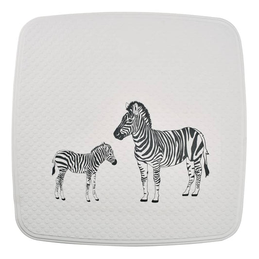 RIDDER Douchemat Zebra 54x54 cm wit en zwart is nu te koop bij PeponiXL, paradijselijk wonen!