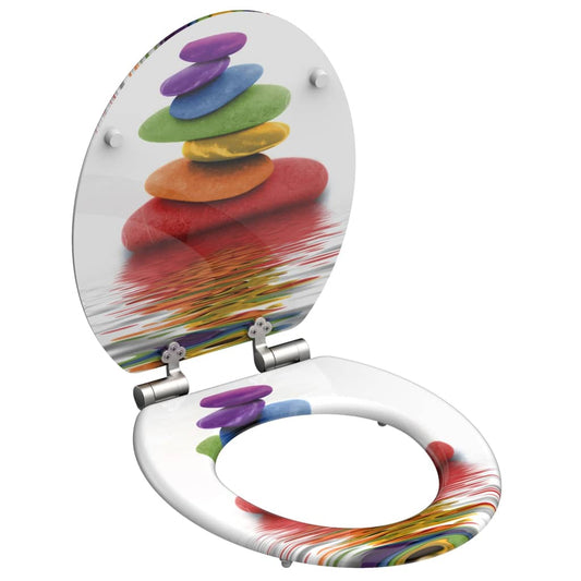 SCHÜTTE Toiletbril met soft-close COLORFUL STONES is nu te koop bij PeponiXL, paradijselijk wonen!