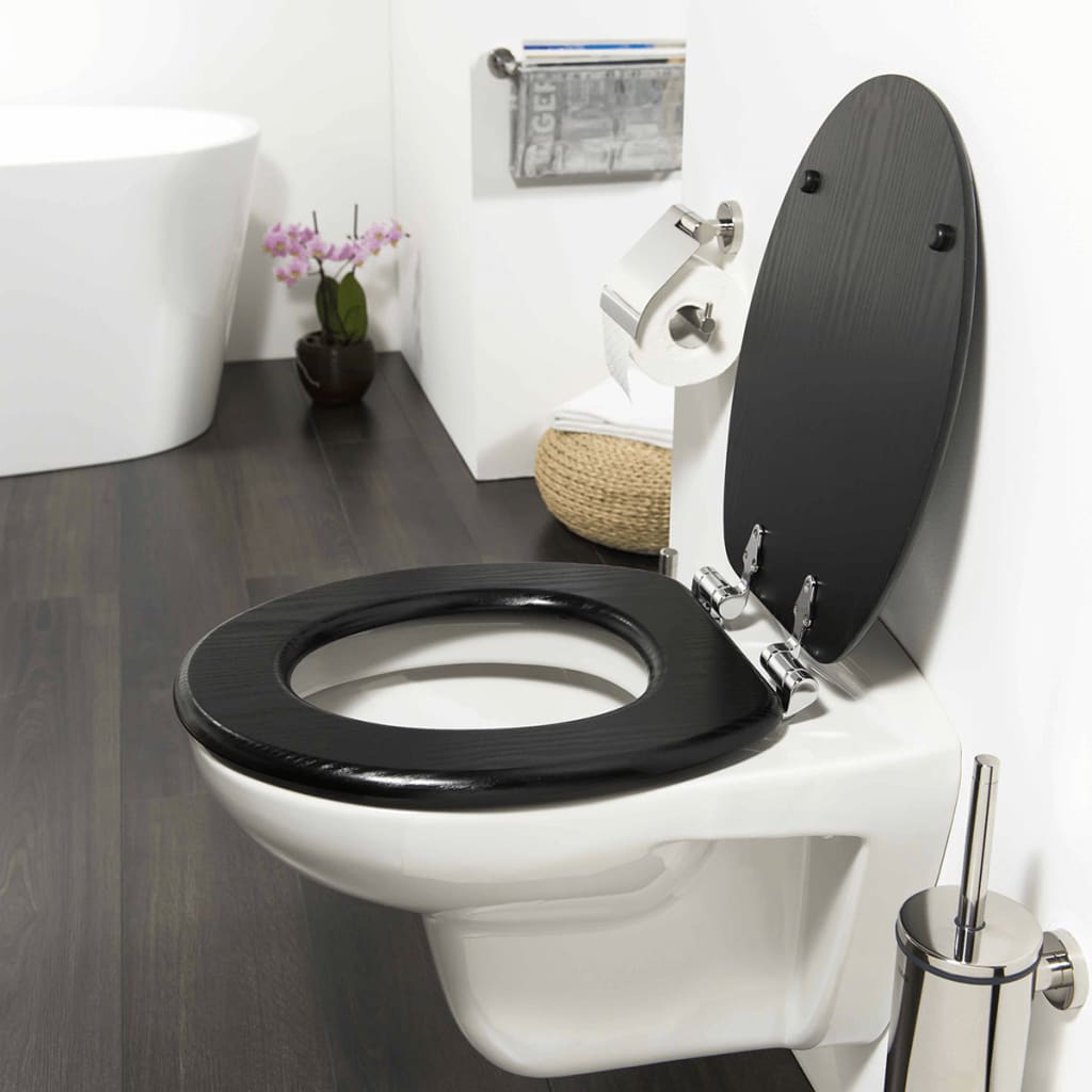 Tiger Soft-close toiletbril Blackwash MDF zwart 252030746 is nu te koop bij PeponiXL, paradijselijk wonen!