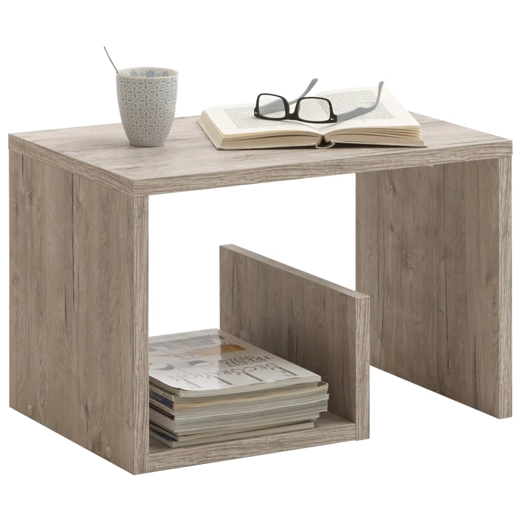 FMD Salontafel 2-in-1 59,1x35,8x37,8 cm zandeikenkleurig is nu te koop bij PeponiXL, paradijselijk wonen!