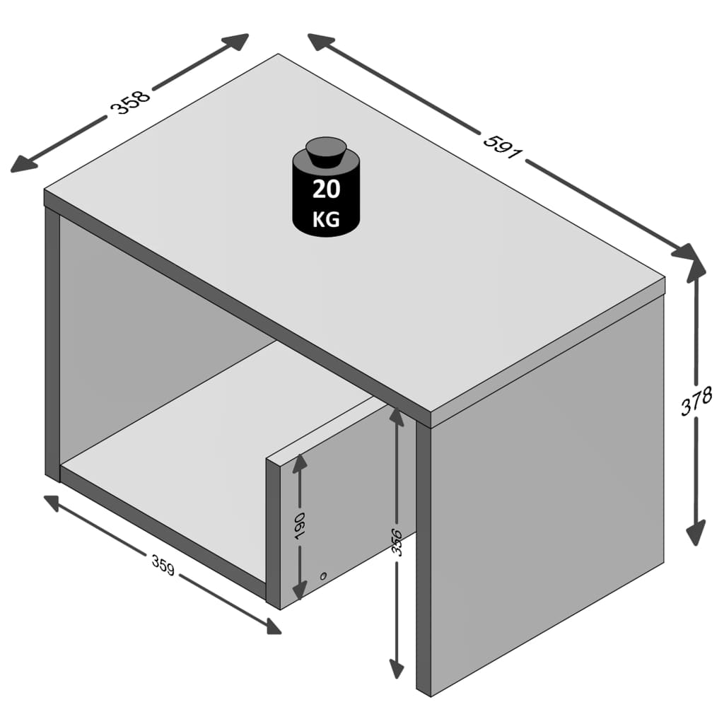 FMD Salontafel 2-in-1 59,1x35,8x37,8 cm zandeikenkleurig is nu te koop bij PeponiXL, paradijselijk wonen!