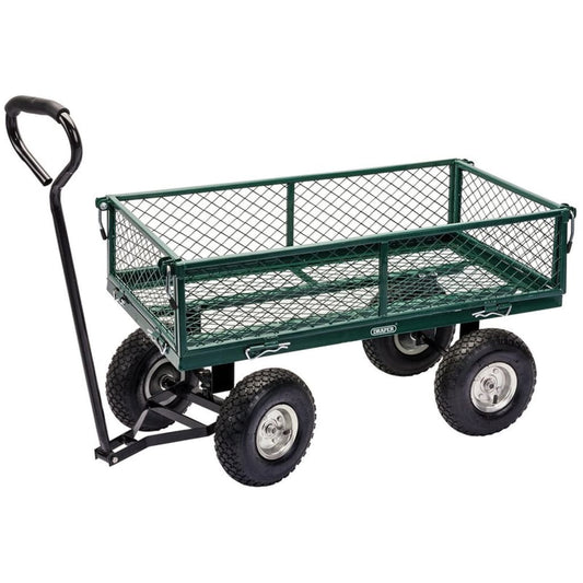 Draper Tools Tuinwagen staalgaas 86,5x46,5x21 cm groen en zwart is nu te koop bij PeponiXL, paradijselijk wonen!