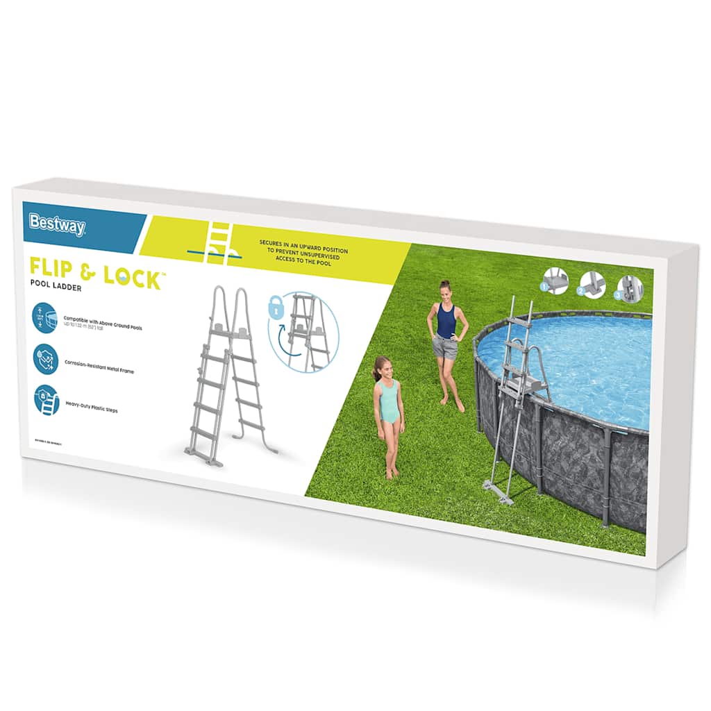 Zwembadladder Flowclear met 4 treden 132 cm is nu te koop bij PeponiXL, paradijselijk wonen!