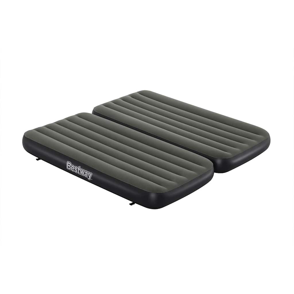 Luchtbed 3-in-1 opblaasbaar 188x99x25 cm zwart en grijs is nu te koop bij PeponiXL, paradijselijk wonen!