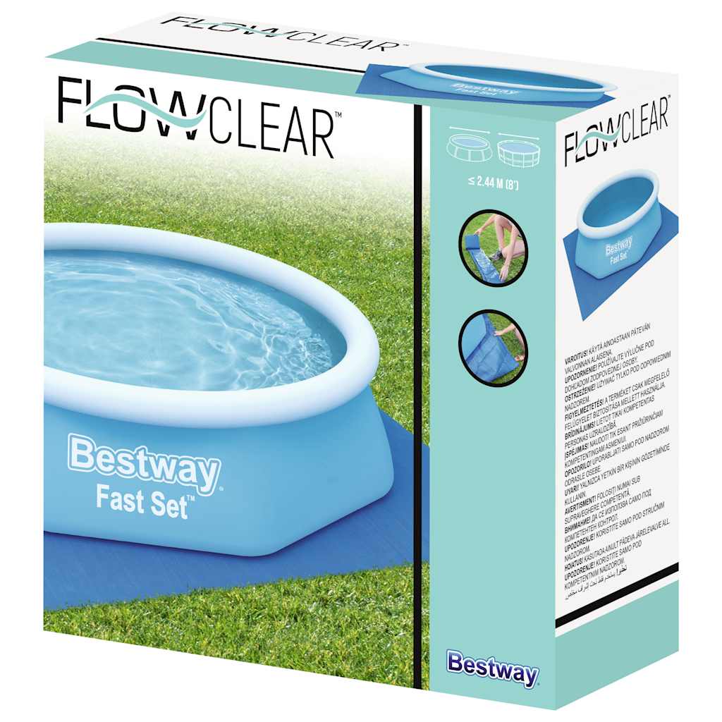 Zwembadgrondzeil Flowclear 274x274 cm is nu te koop bij PeponiXL, paradijselijk wonen!