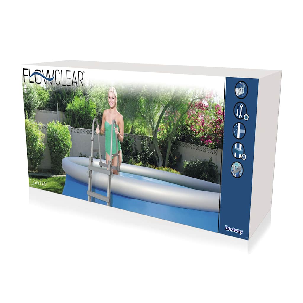 Zwembadladder 4 treden Flowclear 122 cm 58331 is nu te koop bij PeponiXL, paradijselijk wonen!