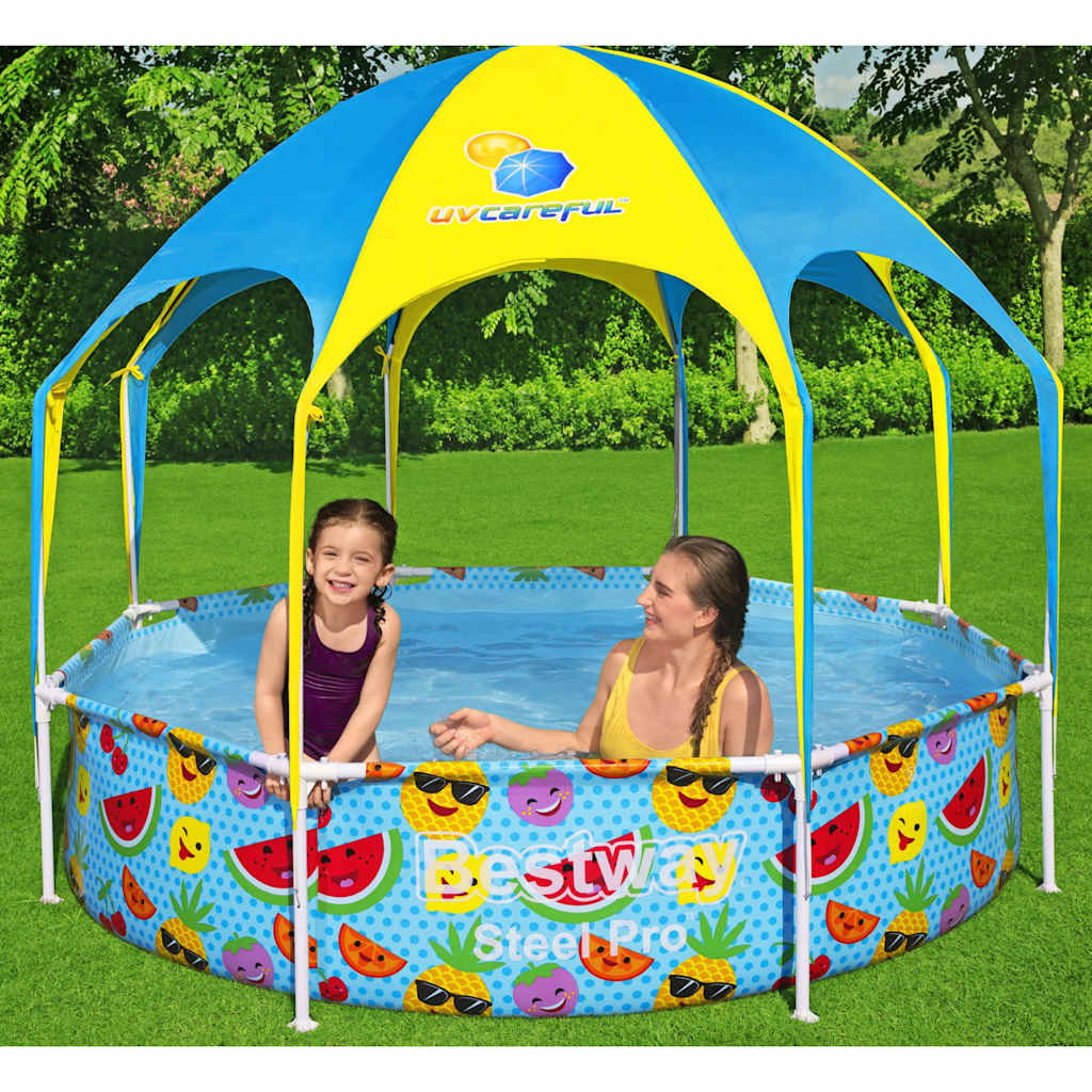 Kinderzwembad Steel Pro UV Careful bovengronds 244x51 cm is nu te koop bij PeponiXL, paradijselijk wonen!