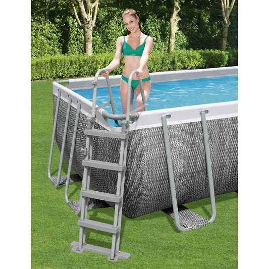 Zwembadladder Flowclear met 4 treden 122 cm is nu te koop bij PeponiXL, paradijselijk wonen!