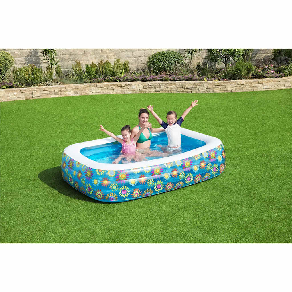 Kinderzwembad opblaasbaar 229x152x56 cm blauw is nu te koop bij PeponiXL, paradijselijk wonen!
