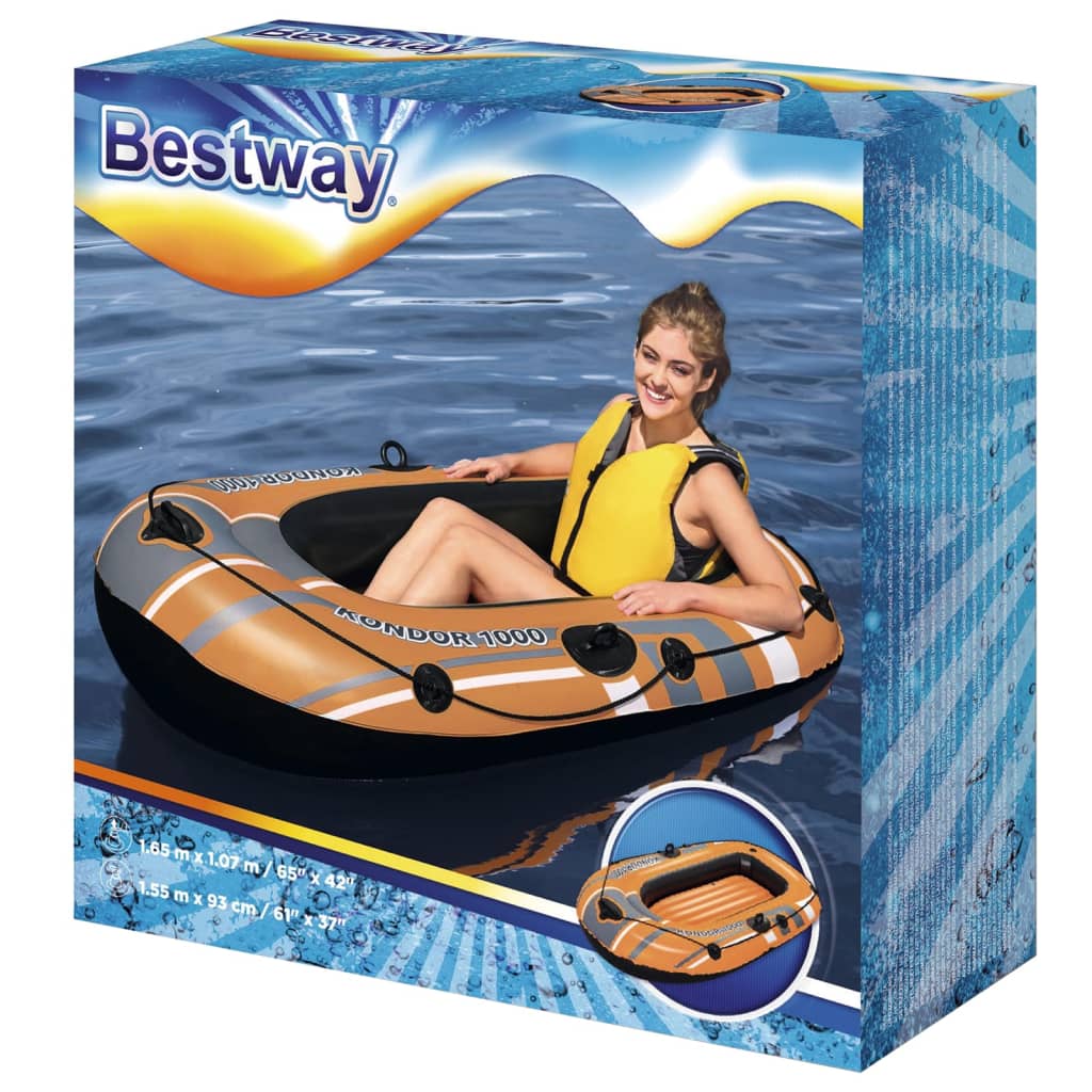 Bestway Opblaasboot Kondor 1000 155x93 cm is nu te koop bij PeponiXL, paradijselijk wonen!