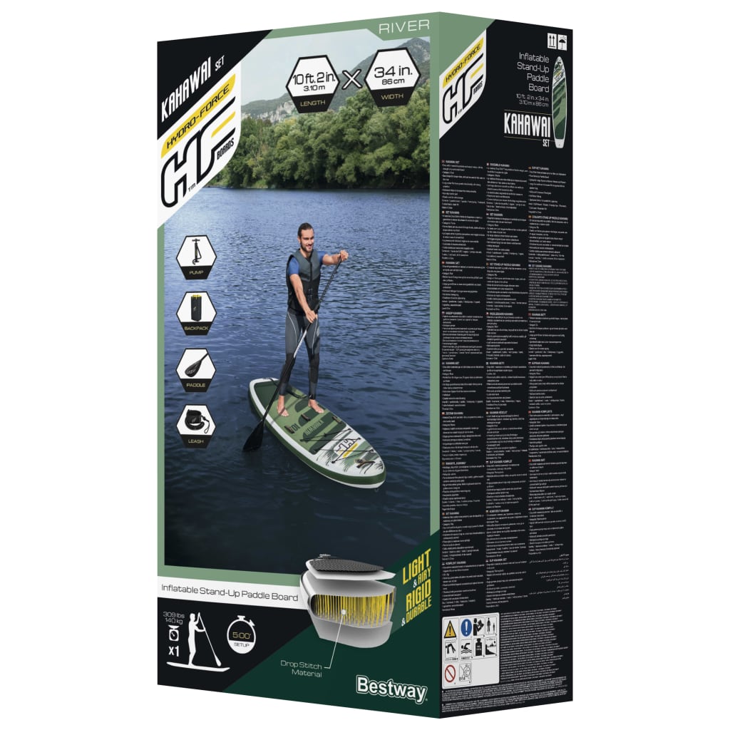 Bestway SUP Hydro-Force Kahawai Set opblaasbaar 310x86x15 cm is nu te koop bij PeponiXL, paradijselijk wonen!