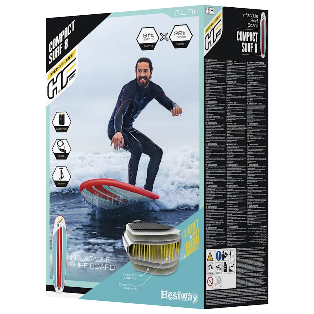 Stand Up Paddleboard Hydro-Force Compact Surf 8 243x57x7 cm is nu te koop bij PeponiXL, paradijselijk wonen!